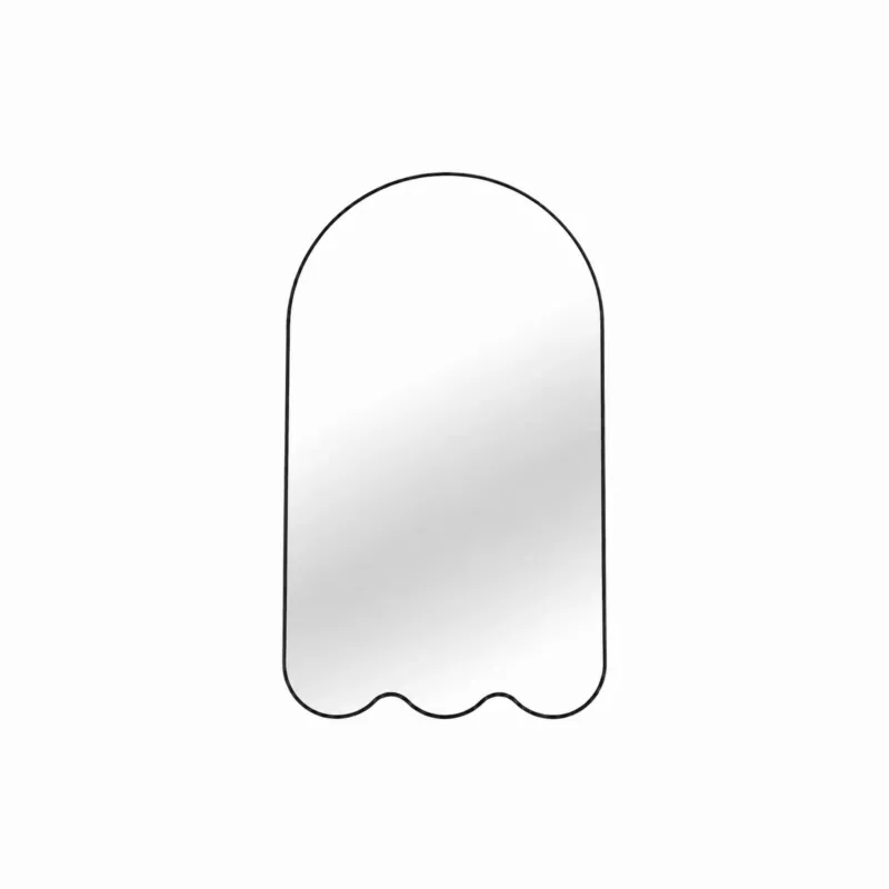 Archvyli A3 Minimalist Large Arched Wall Mirror with Wavy Base