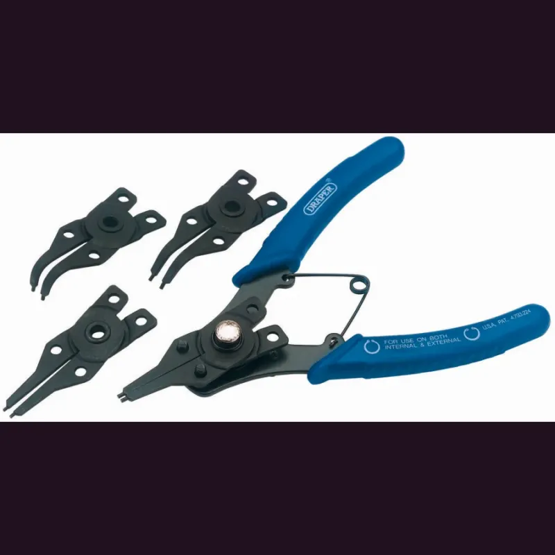 Draper Tools Sicherungsringzangensatz mit austauschbarem Kopf, 5 Stück D19735