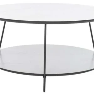 Safavieh Alyce Round Coffee Table - White | Coffee Tables | Modishstore