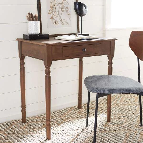 Safavieh Arina 1 Drawer Desk - Brown | Desks | Modishstore