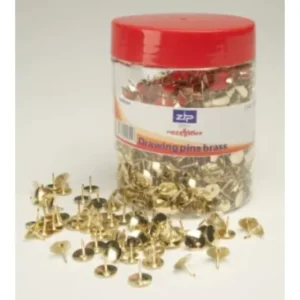 ZIP TUB OF 1000 BRASS DRAWING PINS
