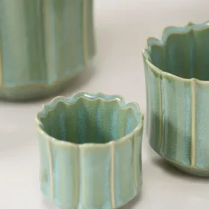 Everleaf Pot Set of 8 By Accent Decor | Planters, Troughs & Cachepots | Modishstore - 1