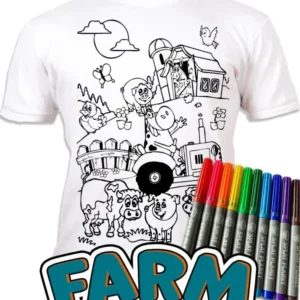 Splat Planet PYO-T-Shirt - Farm (Size 7-8 Years)