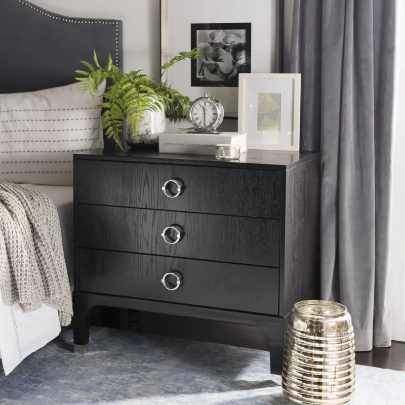 Safavieh Lorna 3 Drawer Contemporary Night Stand | Nightstands | Modishstore - 1