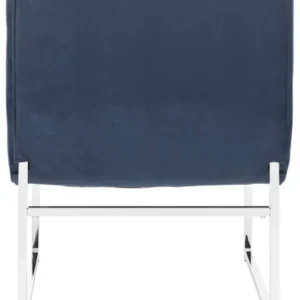Safavieh Hadley Velvet Tufted Accent Chair - Navy Velvet | Accent Chairs | Modishstore