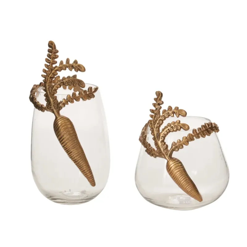 Gilded Carrot Collection Set of 2 By Accent Decor | Planters, Troughs & Cachepots | Modishstore - 1