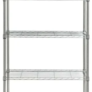 Safavieh Alpha 5 Tier Chrome Wire Shelving (35 In W X 18 In D X 71 In H) - Chrome | Shelves & Shelving Units | Modishstore