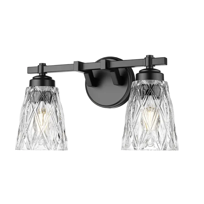 Andree 2-Light Vanity | Clear Glass Shade