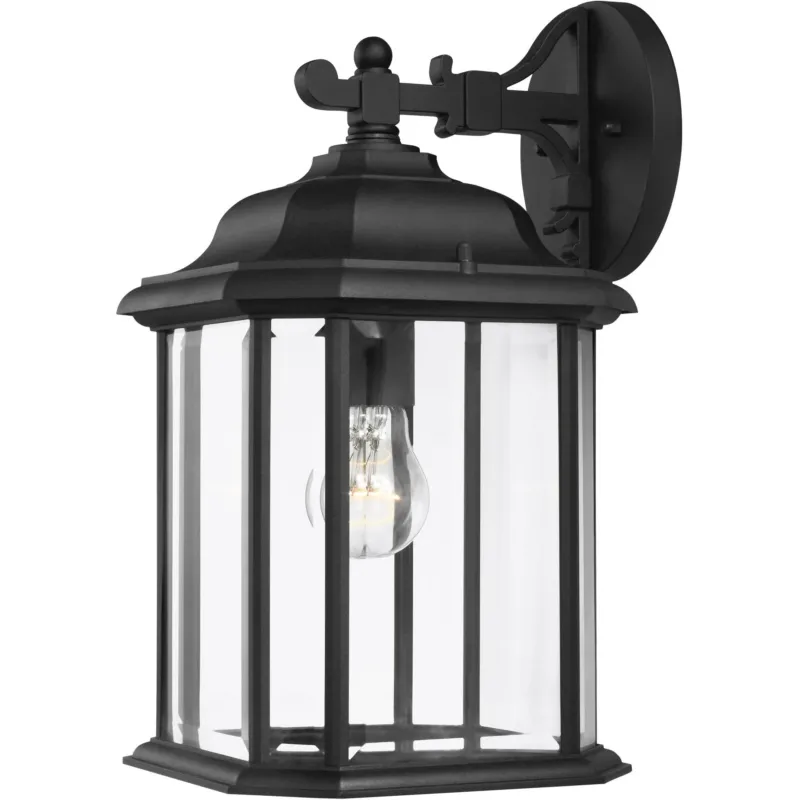 Kent Wall Lantern Large | Clear Black
