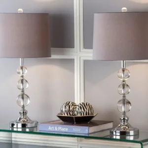 Safavieh Keeva 26-Inch H Crystal Ball Lamp Set Of 2 - Clear | Table Lamps | Modishstore