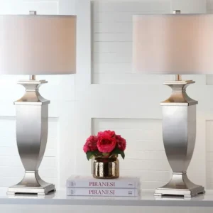 Safavieh Ambler 31.5-Inch H Table Lamp Set Of 2 - Nickel | Table Lamps | Modishstore