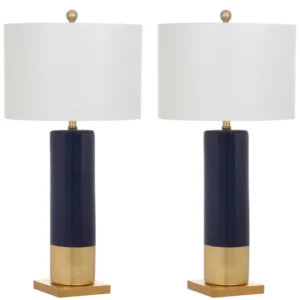 Safavieh Dolce 31-Inch H Table Lamp Set Of 2 - Navy | Table Lamps | Modishstore