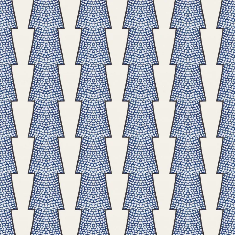 Spot and Arrow Wallpaper - Blue