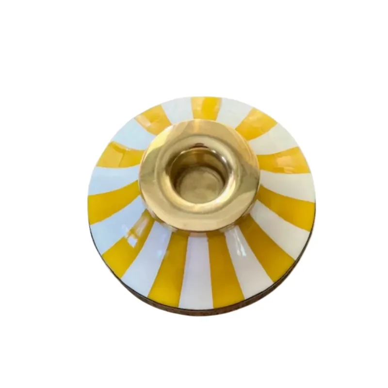 Circus Candleholder | Yellow | Striped