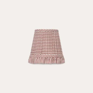 The Fine Horizontal Stripe in Crabapple Wall Light Lampshade