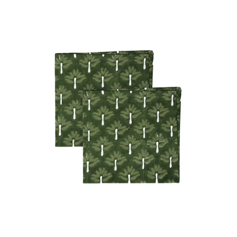 Zeenat Table Napkin - Chive Set of 2