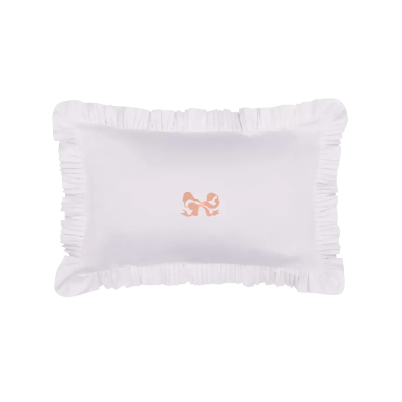 Arabella Bow Ruffle Frill Pillow Case Pair