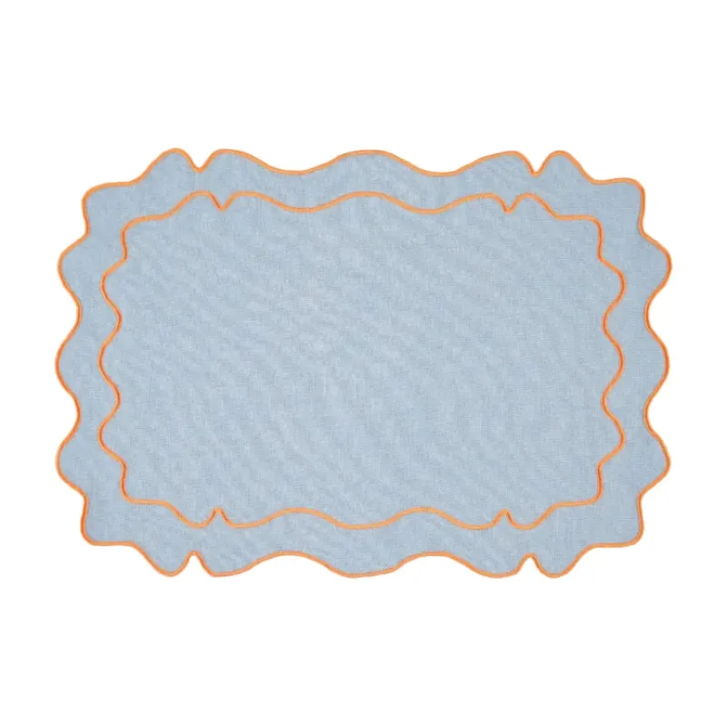 Placemat Sintra, Blue with Orange