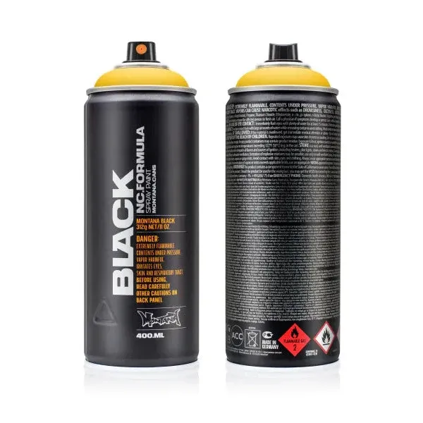Montana BLACK 400ml Spray Paint - Yellow (1030)