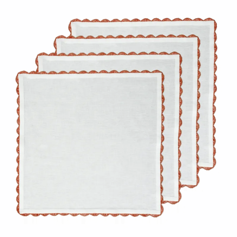 Hand Crochet Whisper Napkins 18" x 18" (Set of 4)