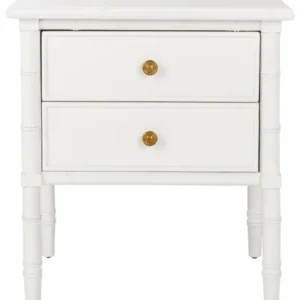 Safavieh Mina Modern Coastal 2 Drawer 25" H Bamboo Nightstand | Nightstands | Modishstore - 1