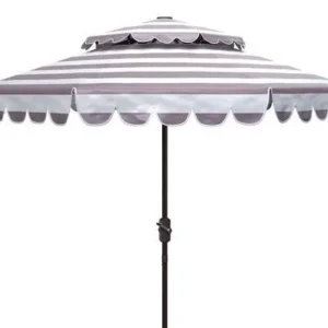 Safavieh Vienna 9Ft Rnd Double Top Crank Umbrella | Umbrellas | Modishstore