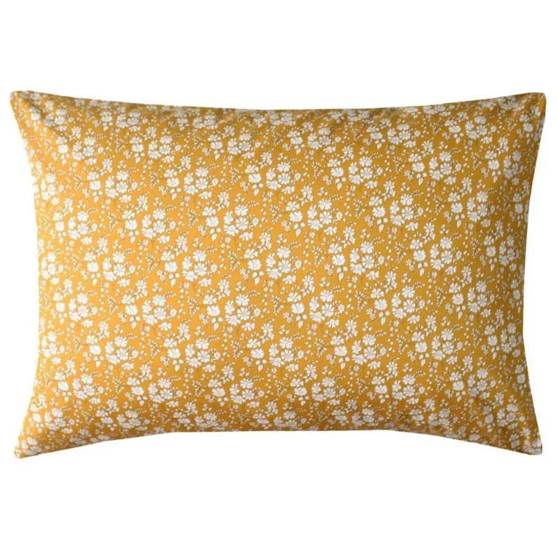 Pillowcase made with Liberty Fabric CAPEL MUSTARD - Coco & Wolf