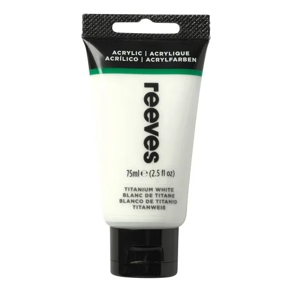 REEVES ACRYLIC 75ML TITANIUM WHITE