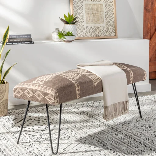 Surya Upholstered Bench - RAM-001 | Stools & Benches | Modishstore