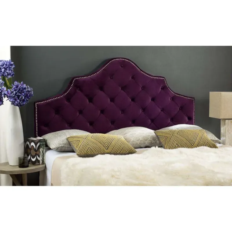 Safavieh Arebelle King Headboard King Size - Aubergine | Headboards | Modishstore