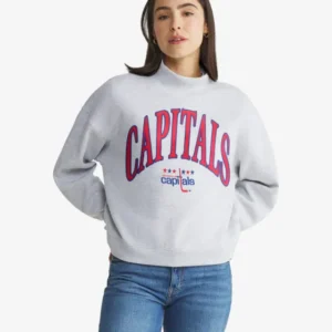 WASHINGTON CAPITALS VINTAGE VANTAGE '47 WOMEN'S MOCK NECK PULLOVER