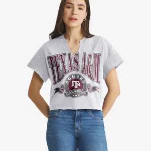 TEXAS A&M AGGIES BANNERS OUT '47 OVERSIZED NOTCH NECK TEE WOMENS
