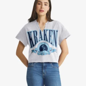 SEATTLE KRAKEN BANNERS OUT '47 WOMEN'S OVERSIZED NOTCH NECK TEE