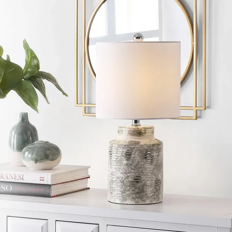 Safavieh Branko Ceramic Table Lamp - Grey | Table Lamps | Modishstore