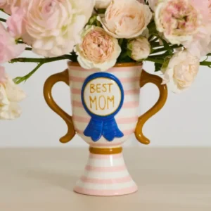 Best Mom Trophy Vase Set of 4 By Accent Decor | Vases | Modishstore - 1