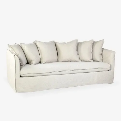 Amelia 84" Slipcovered Fabric Polyester Sofa Fabric by Jeffan | Sofas | Modishstore